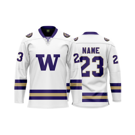 University Of Washington White Custom Hybrid Jersey