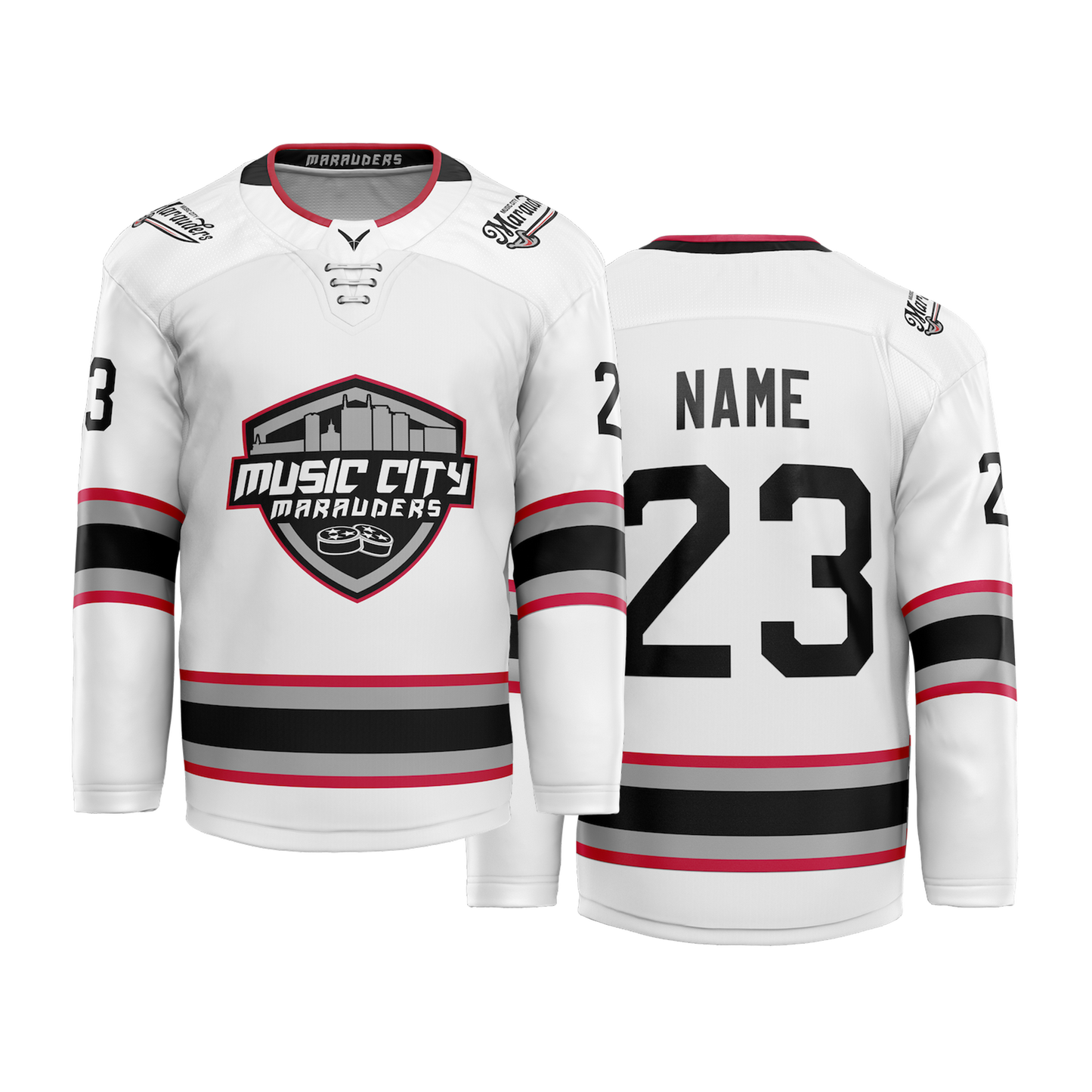 Music City Marauders White Custom Sublimated Jersey