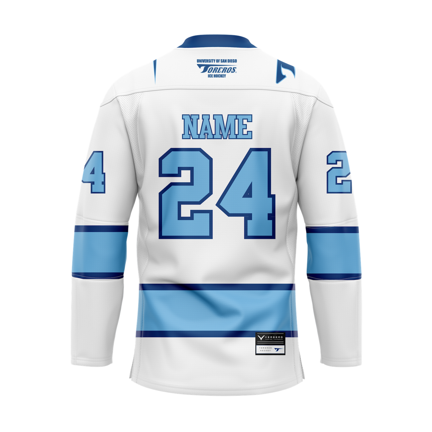 San Diego White Authentic Hockey Jersey Customized