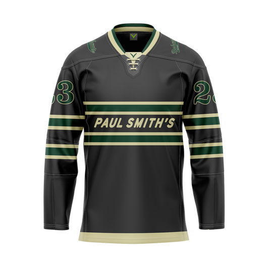 Paul Smiths College Black Custom Sublimated Jersey