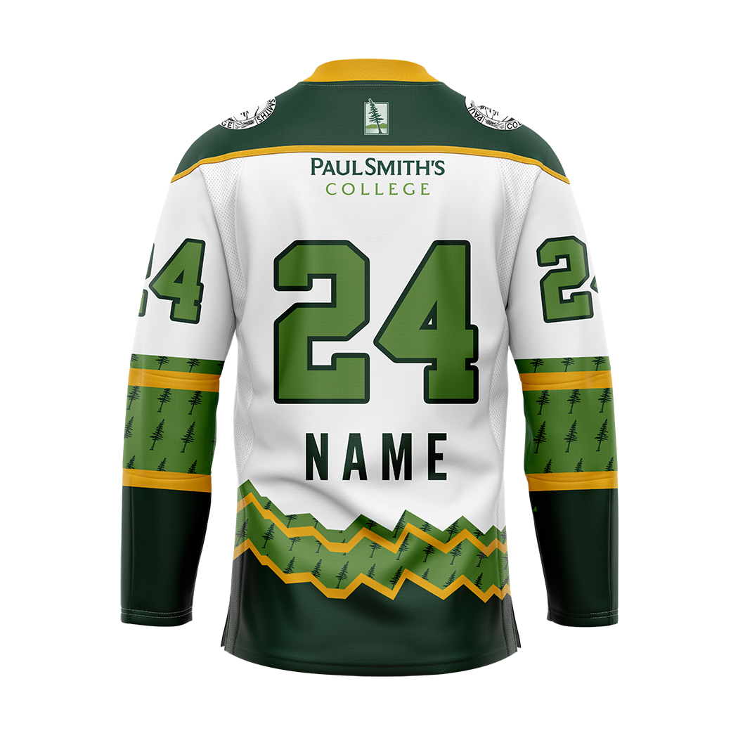 Paul Smiths College White Custom Sublimated Jersey